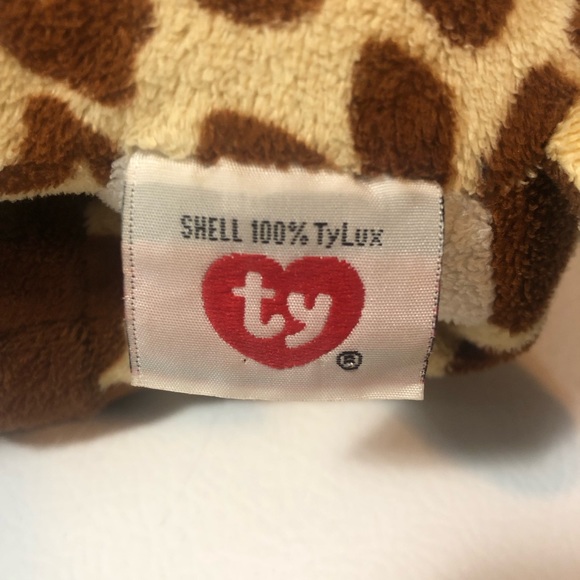 Ty Pluffies TipTop Giraffe Plush Stuffed Animal Lovey 2012 - Picture 4 of 9